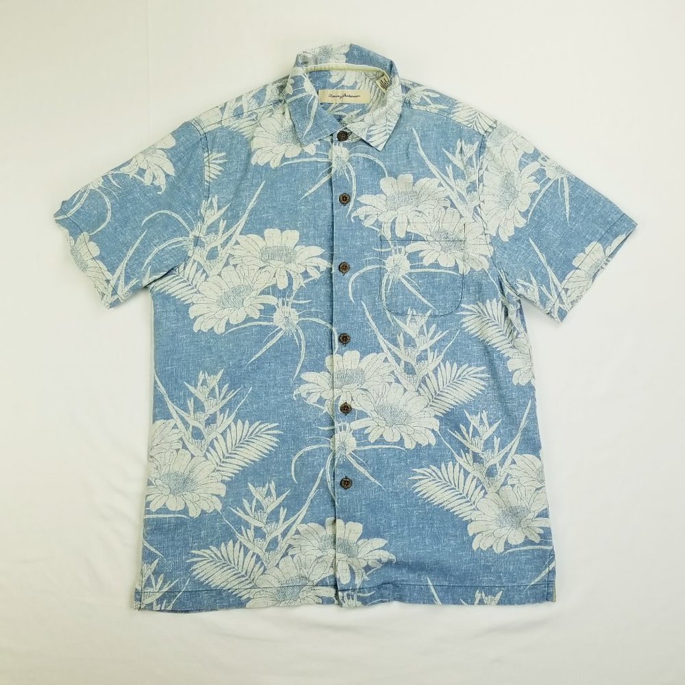Tommy Bahama Small Island Zone Floral Silk Blend Short Sleeve Men's Shirt